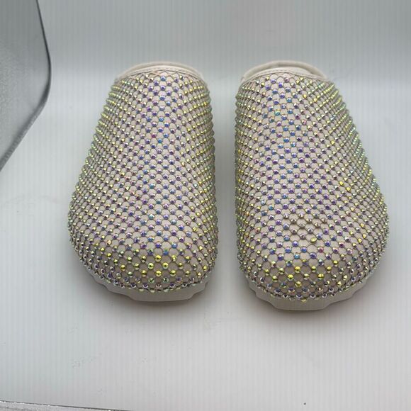 CUSHIONAIRE Women's Shimmer Rhinestone Bling Footbed Clog SIZE 9 DEFECT - Picture 2 of 8